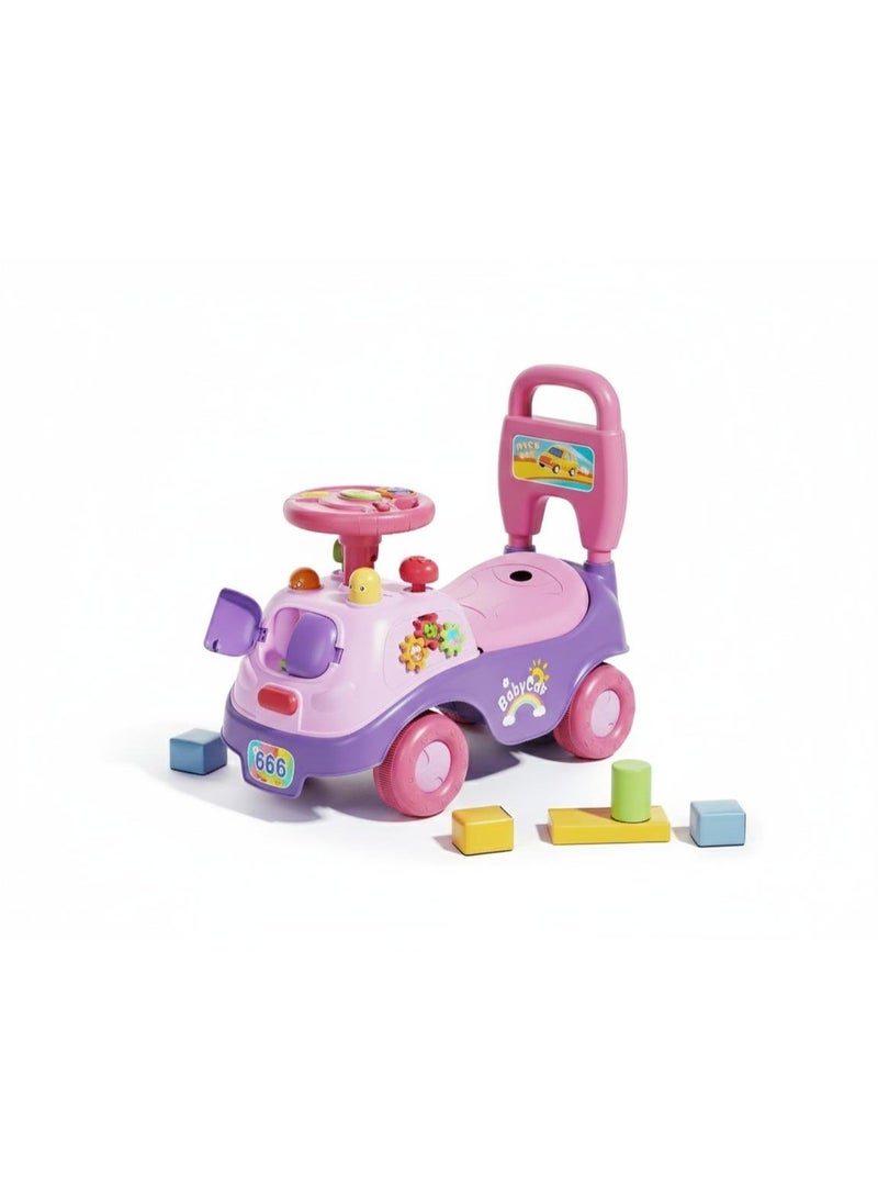 توي لاند سيارة دفع للأطفال مزودة بلوحة ألعاب تفاعلية - سيارة يدوية للأطفال الصغار - Image 1